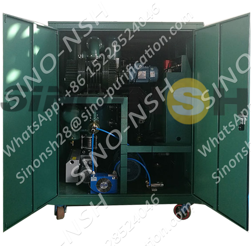 Thermal Vacuum Transformer Oil Purifier Movable With Metal Enclosure
