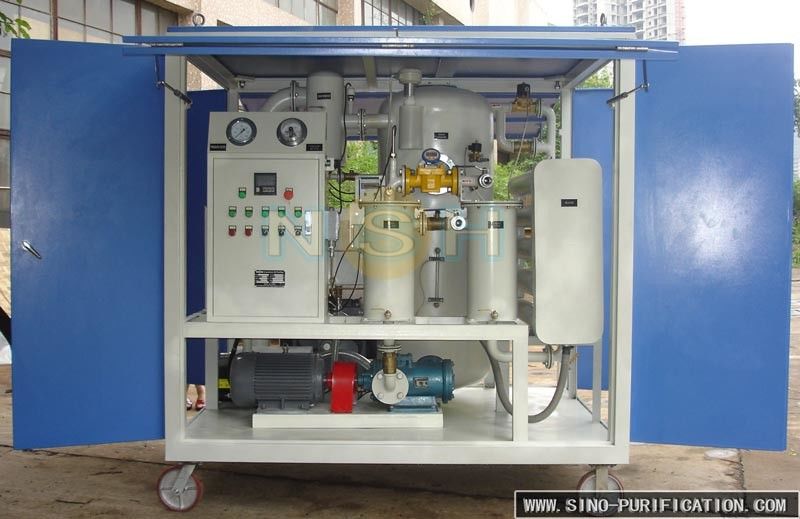 Double-Stage Vacuum Pump Carbon Steel Transformer Oil Purifier with 600-18000L/H Flow Rate