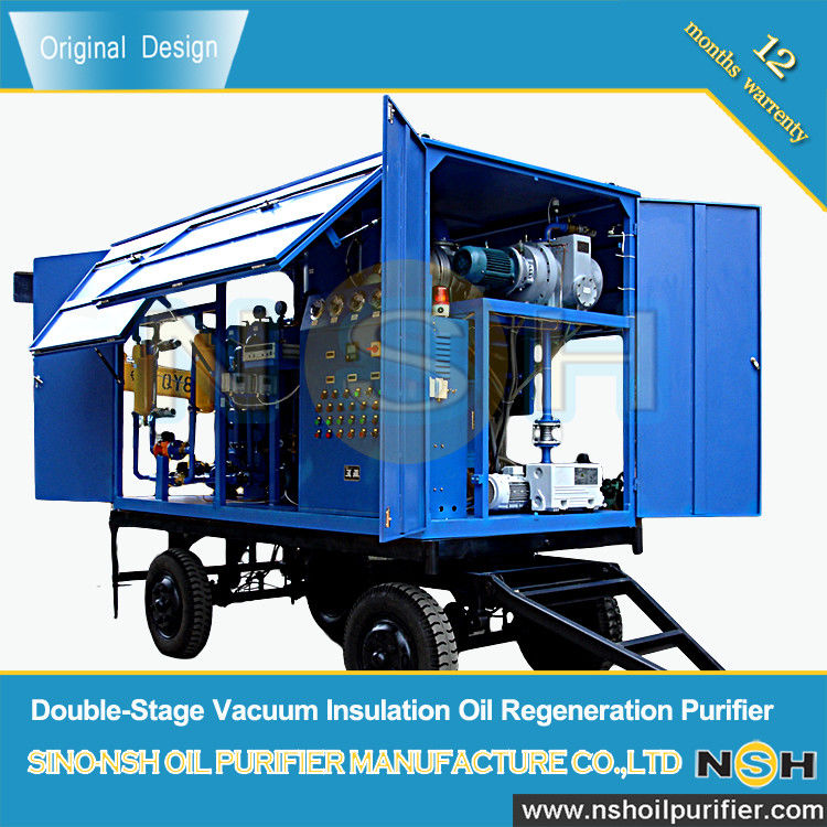 Double Stage Transformer Oil Filtration , Dielectric Strength Improving Transformer Oil Treatment